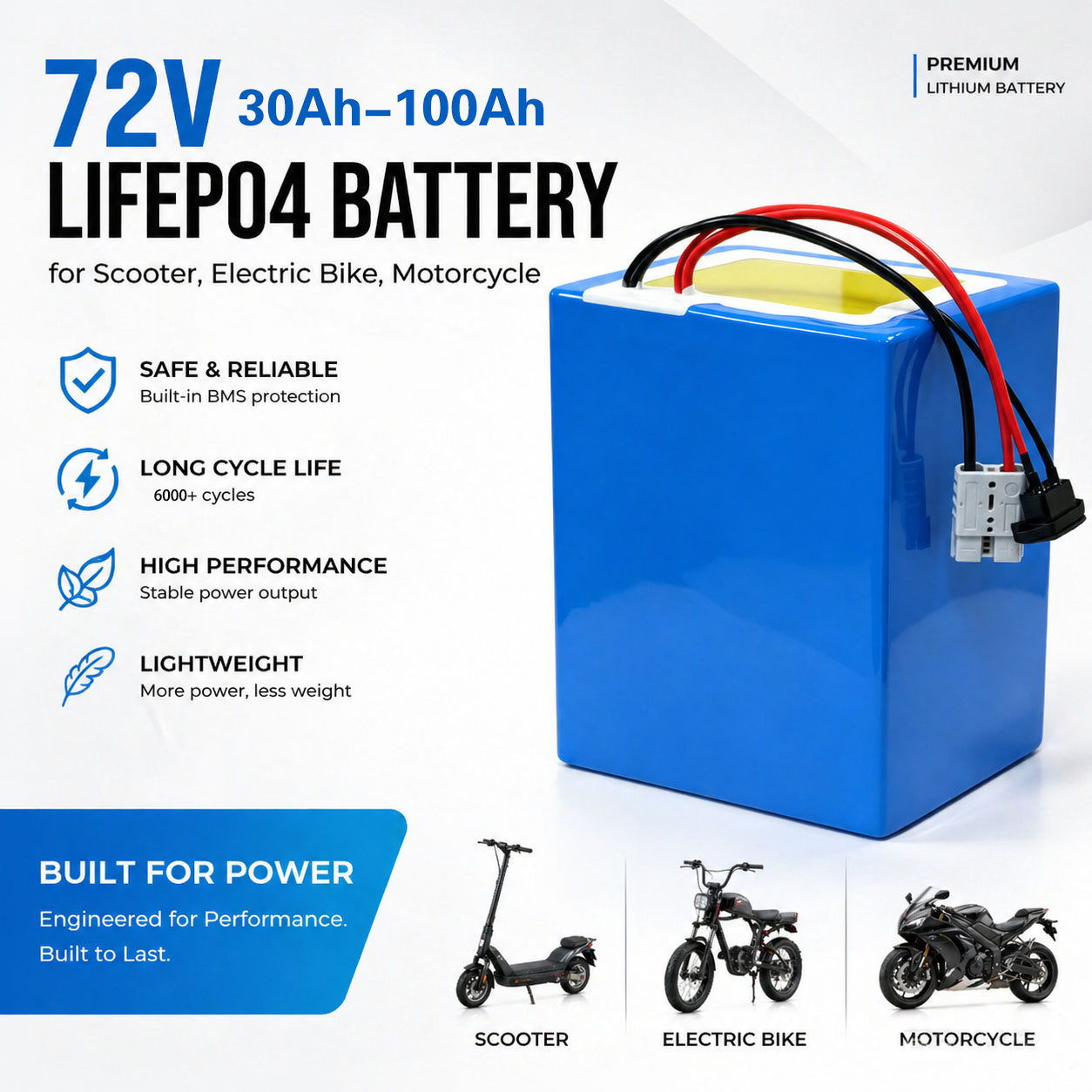 72V 40Ah Lifepo4 Battery Pack - 리튬 LiFePO4 72V 50Ah 60Ah 40Ah
